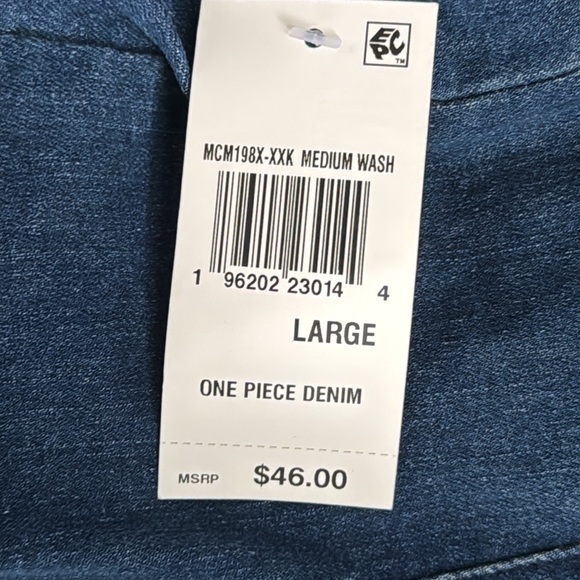 Almost Famous Blue Denim Romper size Large - Picture 5 of 6